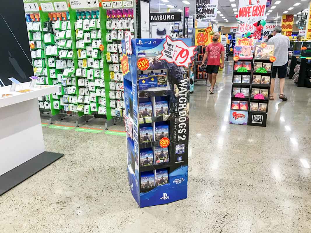 Pre packed cardboard retail display stands for blu ray movies or video games designed by Genesis Retail Displays pop manufacturer in Sydney 3 Pre packed cardboard retail display stands for blu ray movies or video games designed by Genesis Retail Displays pop manufacturer in Sydney 3