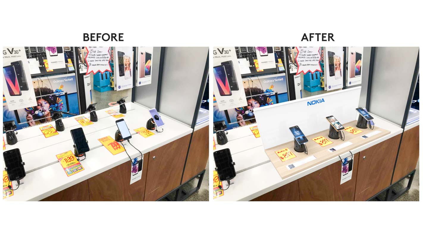 A mobile phone Interactive shelf display for consumer electronics products sold in retail custom designed by Genesis Retail Displays in Australia 4 A mobile phone Interactive shelf display for consumer electronics products sold in retail custom designed by Genesis Retail Displays in Australia 4