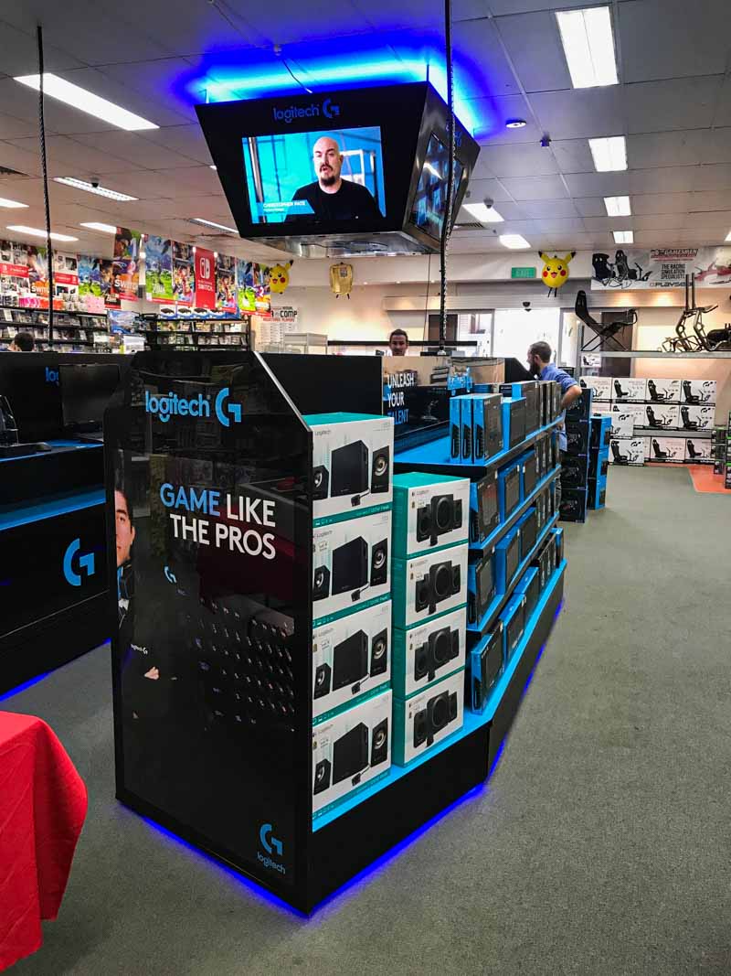 Case Logitech Gaming Retail Permanent Display