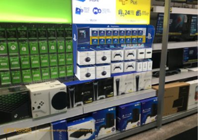 Hangsell point of sale design for prepaid cards in Australian retailers mock up render